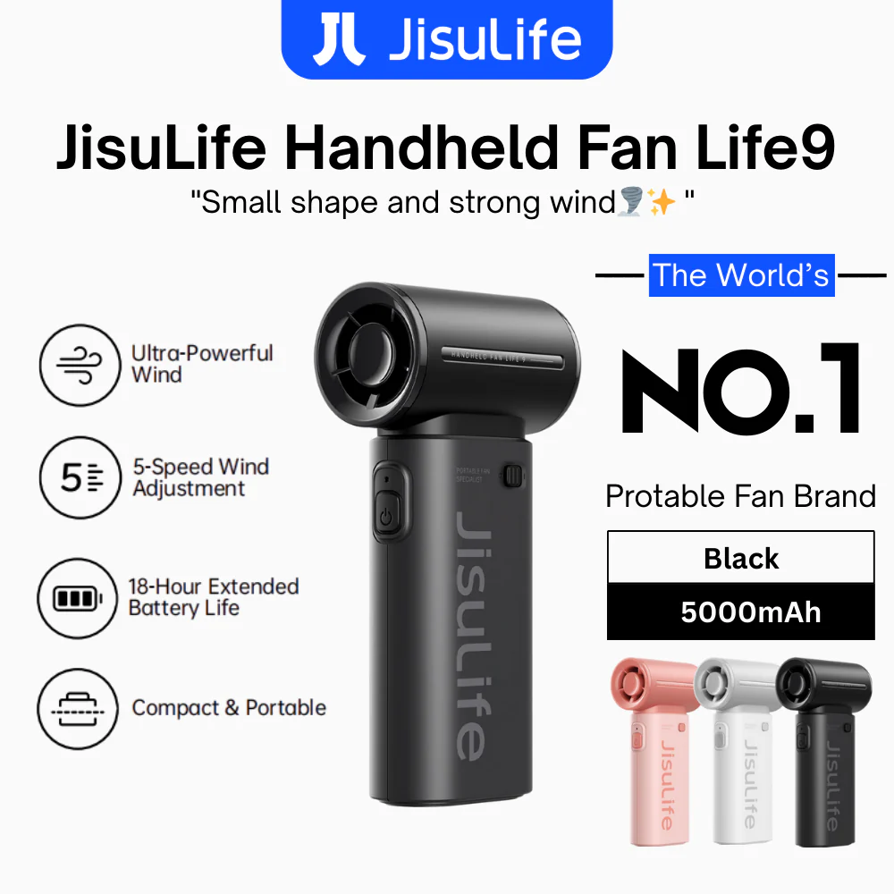 JisuLife - Handheld Fan Life 9 ( 5000mAh ) - Light Grey