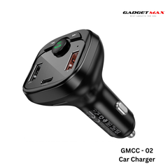 GADGET MAX - GMCC-02 45W FM Transmitter Car Charger - Black