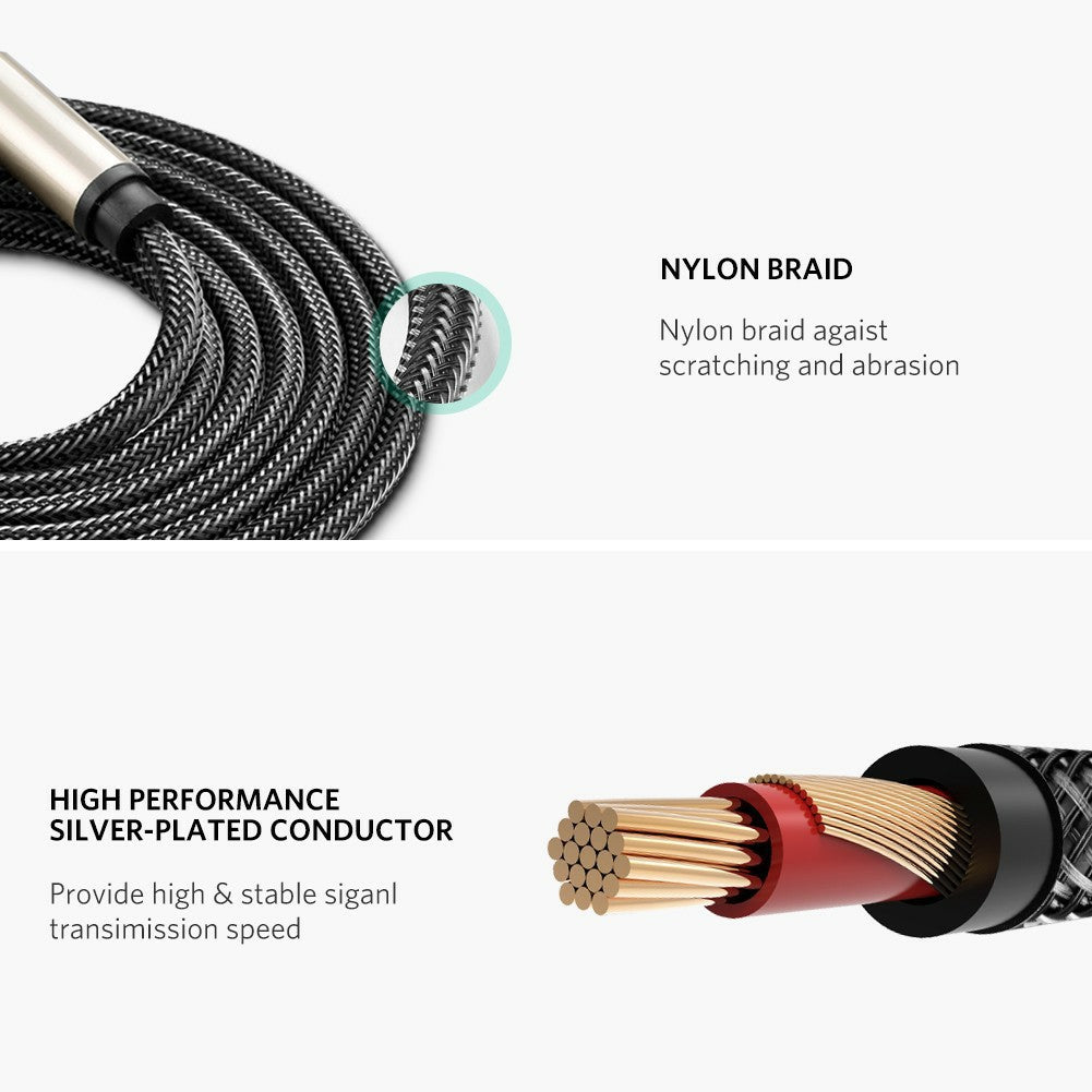 UGREEN AV127 3.5MM TO 6.35MM TRS STEREO AUDIO CABLE (3M)