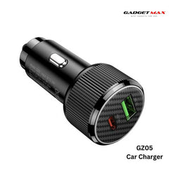 GADGET MAX - GZ05 38W Fast Charging Car Charger - Black