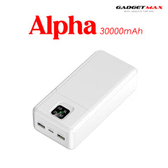 Gadget Max GB103 Alpha Series 30000mAh Power Bank - White