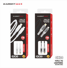 Gadget Max - GX30 C-L Nano Series Type-C To Lightning PD Fast Charging Data Cable (27W) - Black