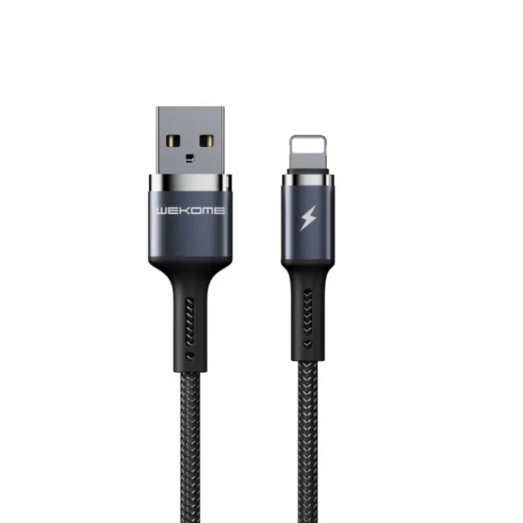WK (WDC-128I) KINGKONG SERIES 3A DATA CABLE FOR IPH (1M) - Black