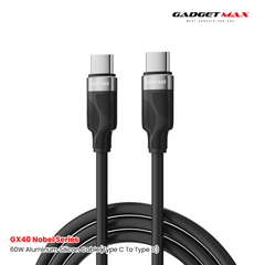 GADGET MAX - GX40 C-C Nobel Series Type-C To Type-C PD Fast Charging Data Cable (60W) - Black