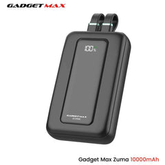 GADGET MAX - ZUMA 10000mAh PD+QC Built-In Cable Fast Charging Power Bank (20W+22.5W) - Black