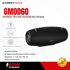 GADGET MAX GMOD60 14400MAH TWS 60W OUTDOOR BOX SPEAKER