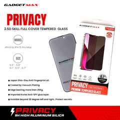 GADGET MAX Privacy iPhone 15 Plus / iPhone 14 Pro Max 6.7"2.5D Anti-Deep Anti-Dust Tempered Glass