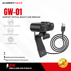 Gadget Max GW-01 Support Optical Beauty DI06 USB Web 2K Full HD Computer Camera