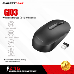 GADGET MAX GI03 WIRELESS MOUSE (2.4G WIRELESS), Wireless Mouse, Computer Accessories