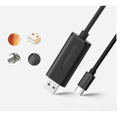 UGREEN - US318 USB-A Male to USB-C Male 2.0 Data Link Cable (2M)