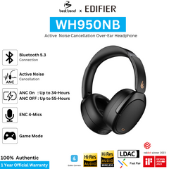 Edifier WH950NB Wireless Noise Cancelling Headphones - Black