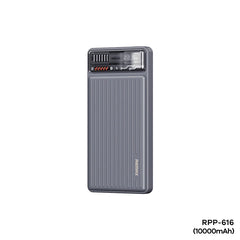 REMAX RPP-616 10000mAh RESION SERIES 20W+22.5W PD+QC FAST CHARGING POWER BANK (INPUT-TYPE-C) (OUTPUT-USB/TYPE-C)-Grey