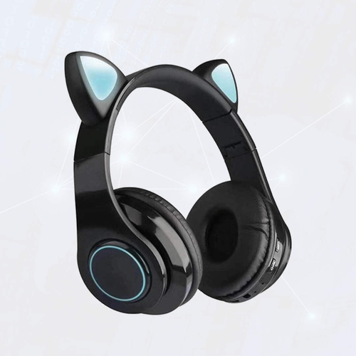 WK HXZ-B39 LED CAT EAR Headphone Bluetooth Headphone - Black