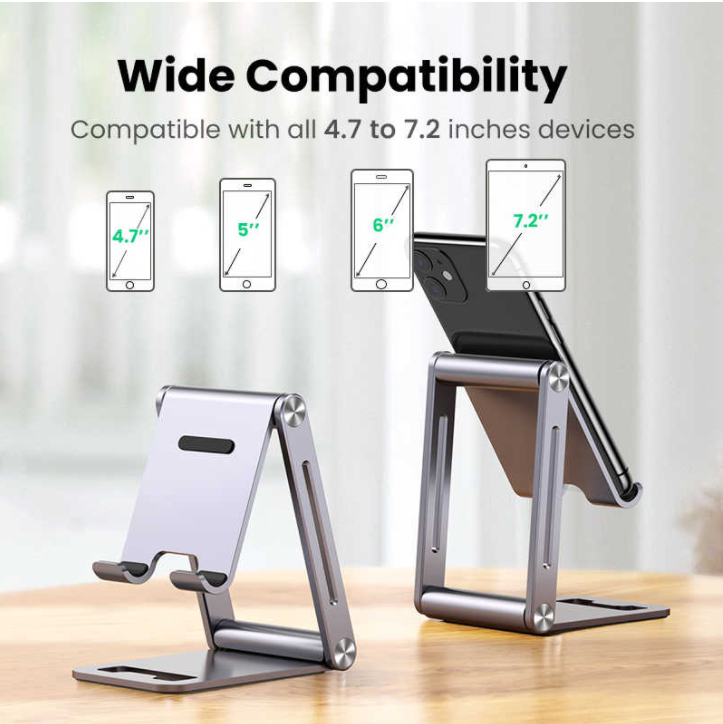 Ugreen Phone Holder with Roller New Floadable Multi-Angle Aluminum Phone Stand