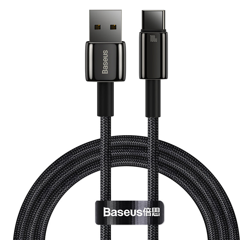 Baseus Tungsten Gold 100W Type-C Fast Charging Data Cable (1M)