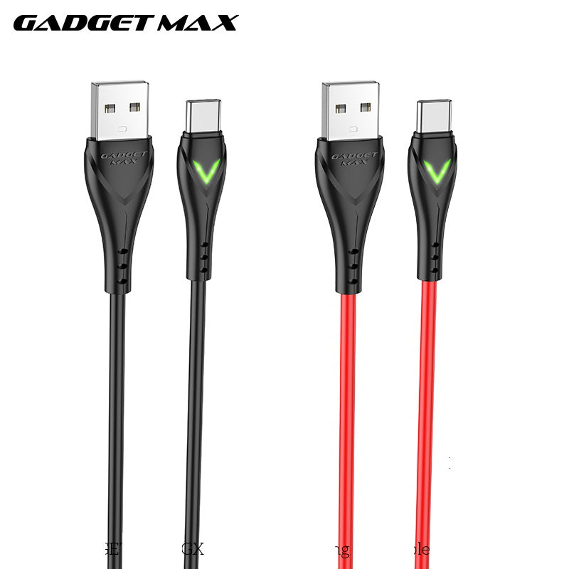 GADGET MAX GX08 TYPE-C 3A CHARGING DATA CABLE FOR TYPE-C (3A)(1M) - BLACK