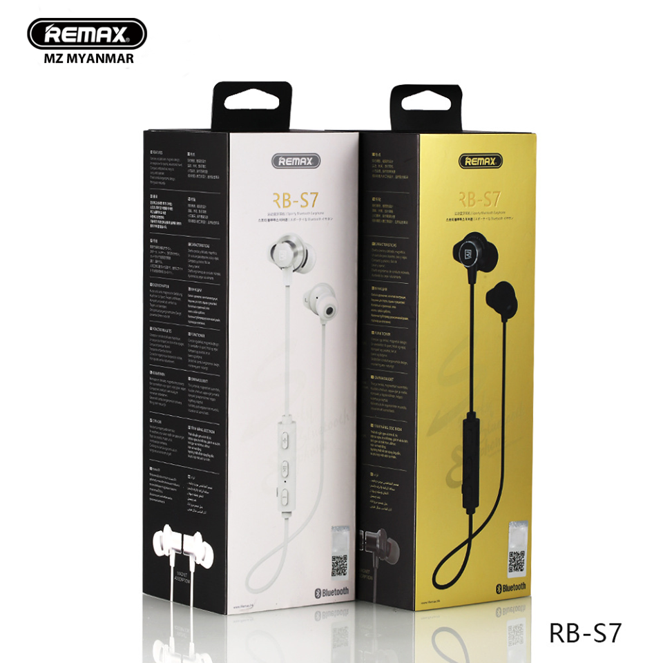 REMAX RB-S7 BLUETOOTH EARPHONE Wireless Sport Headphone,Wireless Stereo Headset,Best wire headphone for running ,stereo bluetooth headset , Magnetic wireless bluetooth,sport wireless earphone,Sport Bluetooth Headset for Apple,Android