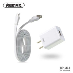 REMAX (MICRO)RP-U14 TRAVELLER SERIES  WITH 2.4 DATA CABLE , Travel Charger , Smart Travel Adapter , World Travel Adapter , Universal Travel Adapter Travel Charger for mobile ,travel charger , Universal Travel Adapter Wall , Universal Adapter Socket ,