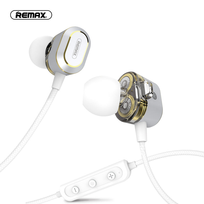 REMAX RB-S26 WIRELESS DUAL MOVING COIL IN-EAR HEADPHONES,Neckband,Neckband Wireless Headset,Bluetooth Neckband Headphone,Best Neckband Headphone for running,Sport Bluetooth Headset for Apple, Android, wireless stereo headset,Neckband with noise canceling