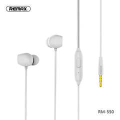 REMAX RM-550 Earphone, 3.5MM Wired Earphone ,Best wired earphone with mic ,Hifi Stereo Sound Wired Headset ,sport wired earphone ,3.5mm jack wired earphone ,3.5mm headset for mobile phone ,universal 3.5mm jack wired earphone