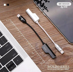 WK WDC-071i WOLIM SERIES AUDIO ADAPTER CABLE(1.25MM)  , iPhone Audio Adapter , iPhone Audio Jack Adapter , iPhone Audio Jack Splitter , iPhone 7 Adapter , iPhone Lightning Adapter ,  Lightning to 3.5 mm  , Audio Connector for iPhone