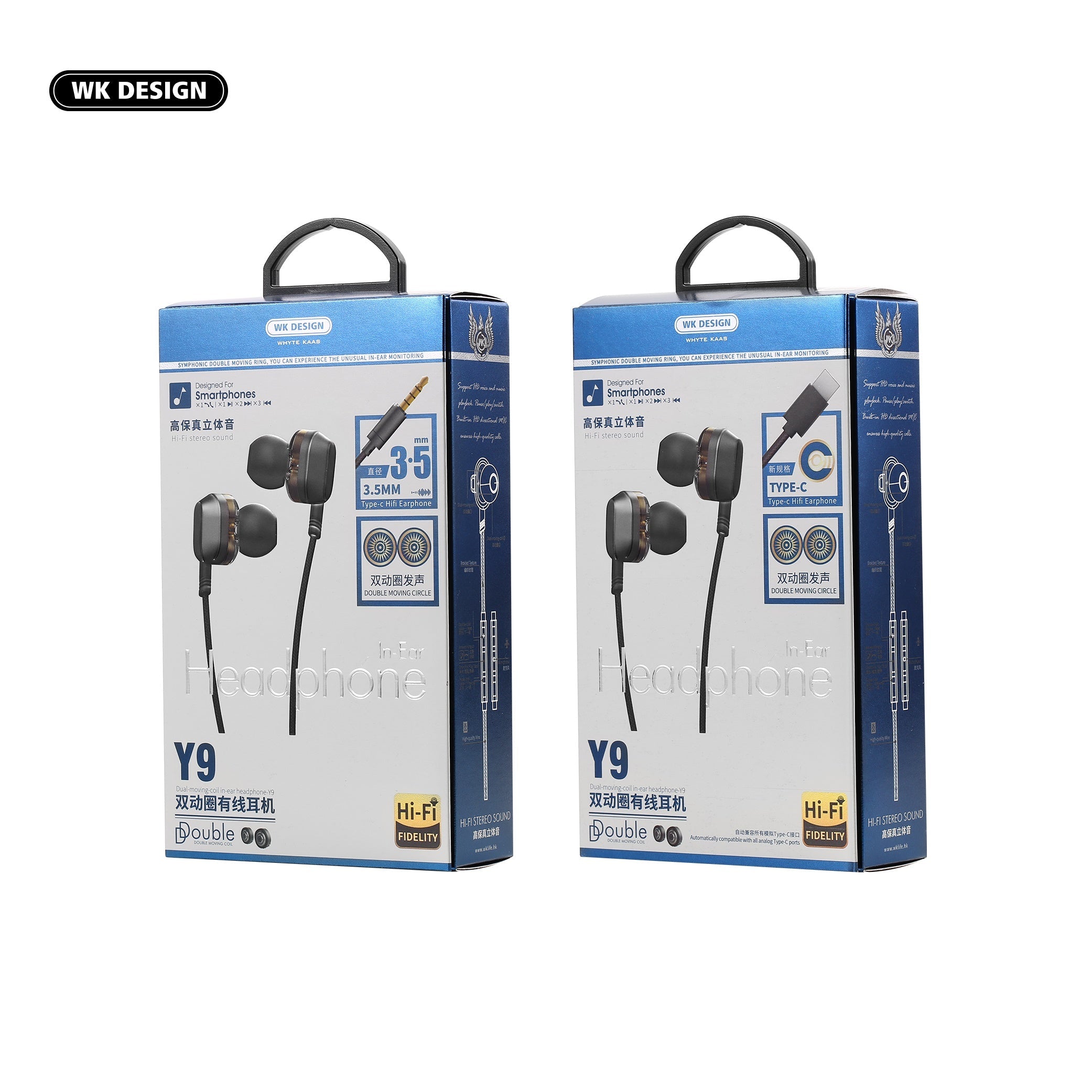 WK Y9 Type C Wire Earphone ,Type C Earphone , Type C Wired Earphone , Type C Headphone ,Type C Stereo Sound Wired Headset  , USB C  headphone , Type C Earphone For Samsung , Huawei , Xiaomi