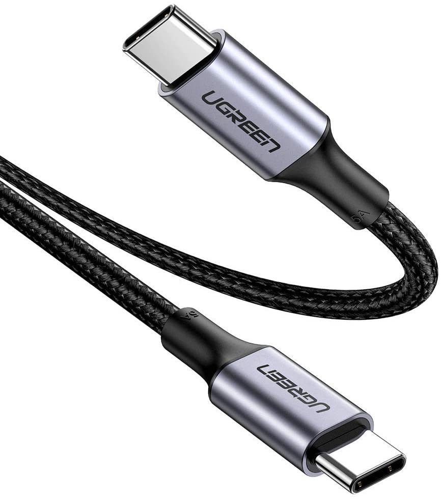 UGREEN TYPE.C TO TYPE.C CABLE 1M ALUMINUM CASE BRAIDED,C TO C  Data Cable ,Type C to Type C Fast Charging Cable , USB C Cable , PD Cable , PD Port , C to C Cable Samsung , Xiaomi , Apple , Huawei