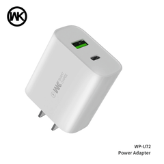 WK WP-U72 SPEED SERIES 22.5W SUPER FAST CHARGER (AC100-240V)(USB-1/TYPE-C-1), 22.5W Charger, Fast Charger, Super Fast Charger