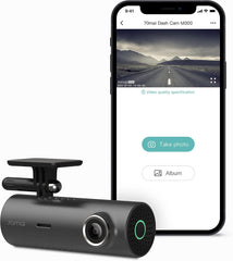 70mai Dash Cam M300, 1296P QHD, Built in WiFi Smart Dash Camera for Cars, 140° Wide-Angle FOV, WDR, Night Vision, iOS/Android Mobile App