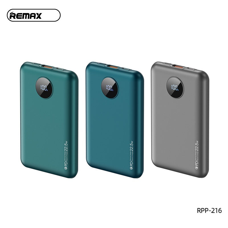 REMAX RPP-216 10000mAh LINZE 2 SERIES 22.5W PD+QC FAST CHARGING POWER BANK