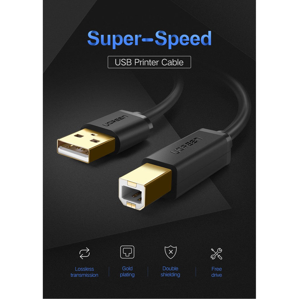 Ugreen US135 USB 2.0 AM to BM Print Cable (1.5M)