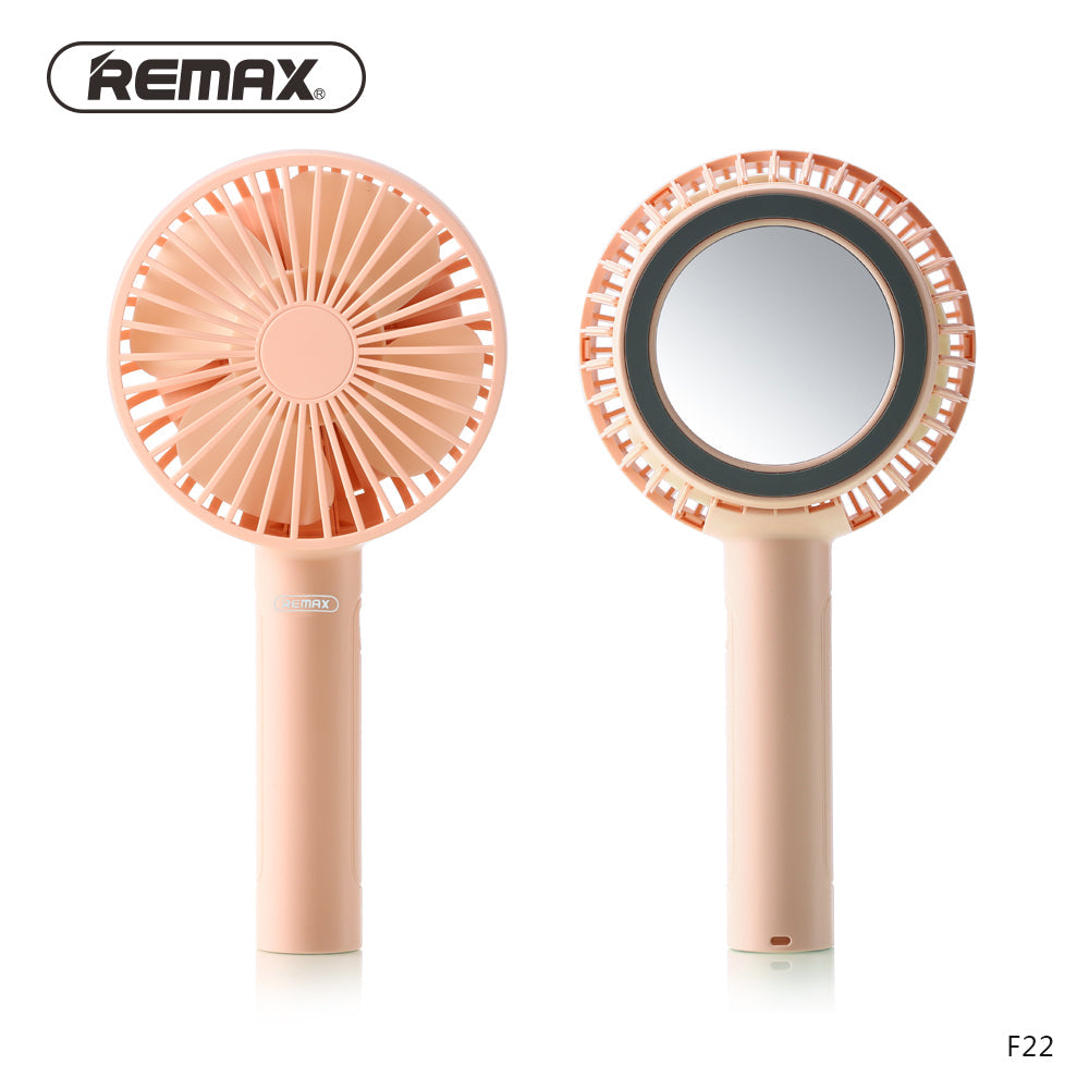 REMAX MAGNETIC MAKEUP HANDHOLD FAN WITH MIRROR,Fan,Mini Fan,Portable Hand Fan,Electric Hand Fan,School Mini Fan,Small Hand Held Fan,Rechargeable Hand Fan, Battery hand held fan with candy,Mini Personal Fan,Travel Mini Fan,Portable face fan