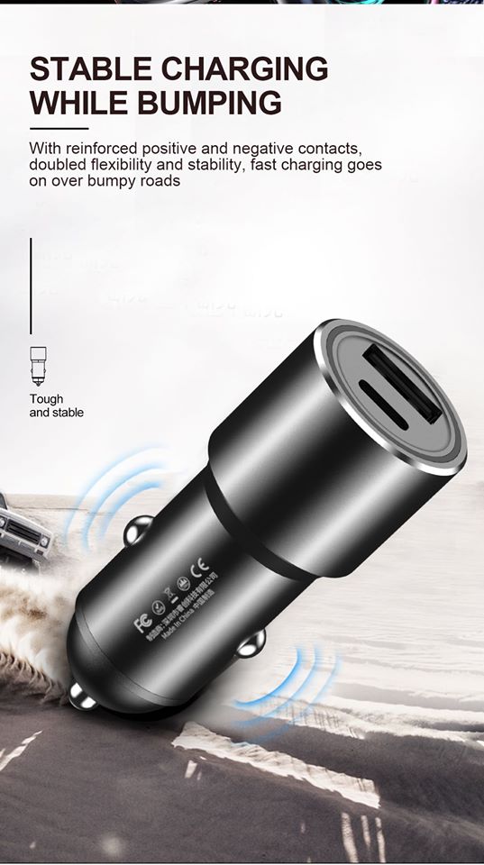 WK LETOR PD 18W CAR CHARGER (WP-C21) ,Car Charger , Car Charger Adapter , cell phone car charger , USB Car Charger , Fast Car Charger , Car charger for Micro , iPhone , Type C , Lightning ,Android Car Charger , Cigarette Lighter iPhone Car Charger