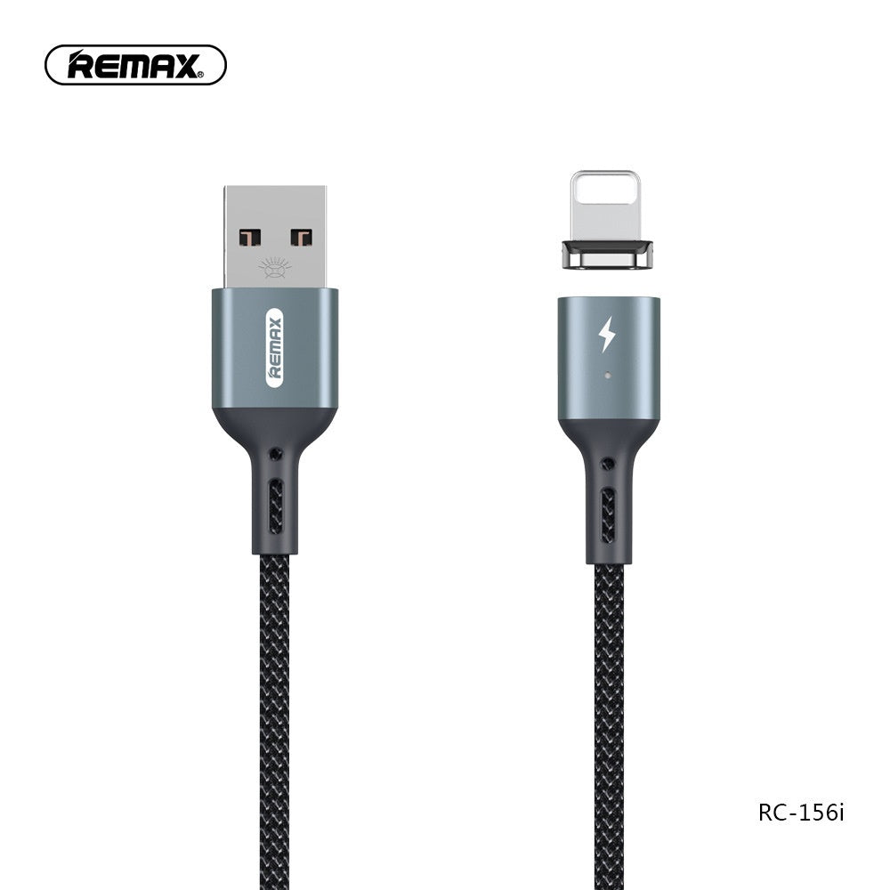 REMAX RC-156I (I-PH) CIGAN SERIES POWERFUL MAGNET  CONNECTION DATA CABLE 1000MM,Lightning Cable,iPhone Data Cable,iPhone Charging Cable,iPhone Lightning charging cable ,Best lightning cable for iPhone,Apple iPhone Cable,iPhone USB Cable