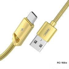 REMAX RC-166A KINRY DATA CABLE FOR TYPE-C (1M),Cable,Type C Cable for Andorid,USB Type C Cable,USB C Charger Cable,Type C Data Cable,Type C Charger Cable,Fast Charge Type C Cable,Quick Charge Type C Cable,the best USB C Cable