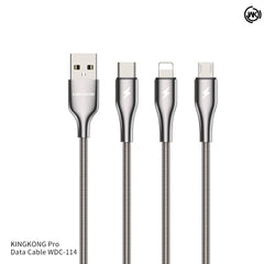 WK KINGKONG PRO 3A DATA CABLE  FOR IPHONE  (WDC-114i ) , Cable , Lightning Cable , iPhone Data Cable , iPhone Charging Cable , iPhone Lightning Cable , Unbreakable iPhone charging cable , Apple iPhone Cable , iPhone USB Cable