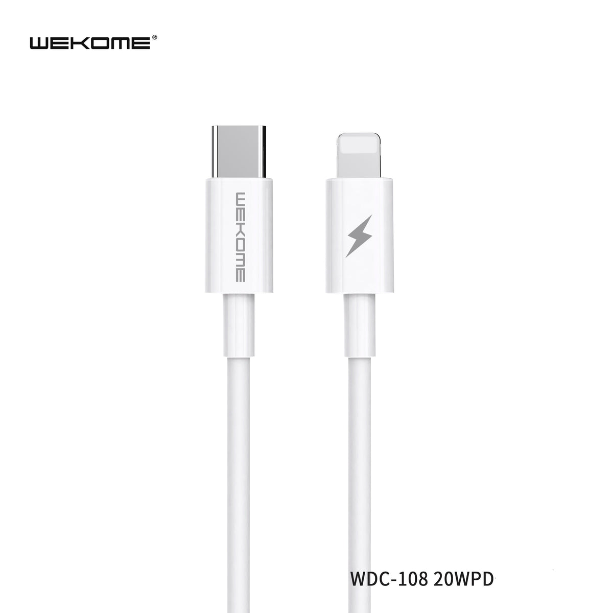 WK (WDC-108) WITDEER SERIES PD FAST CHARGING CABLE (1.2M) (20W) ,PD Cable , 20W Cable ,Type C to Lightning Cable , Fast Charge Cable , iPhone12 Cable , USB C Cable For iPhone , USB C Data Cable for iPhone 12 Series