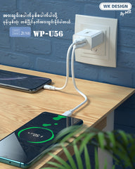 WK WP U56M Dual USB Charger For Micro  - White