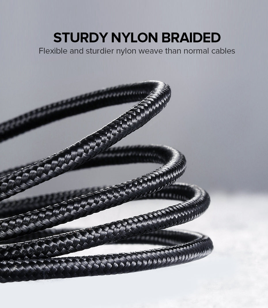 Ugreen US290 Micro USB 2.0 Nylom Braid Metal Cable 1M - Black