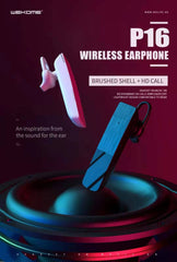 WK P16 Bluetooth Earphone , Single Bluetooth Earphone, Wireless Bluetooth Headset , Single Bluetooth Earbuds for music , Mono Bluetooth Headset , Best noise canceling Bluetooth Headset , Cheap Bluetooth Headset , ကြိုးမဲ့ဘလူးတုနားကြပ်