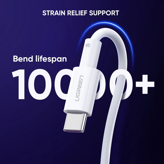 UGREEN USB TO USB TYPE.C CABLE ABS CASE 1M (5A) - White
