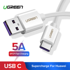 UGREEN USB TO USB TYPE.C CABLE ABS CASE 1M (5A) - White