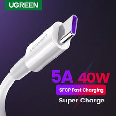 UGREEN USB TO USB TYPE.C CABLE ABS CASE 1M (5A) - White