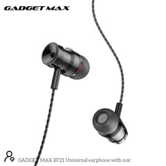 GADGET MAX B721 3.5MM IN-EAR UNIVERSAL BUDDY EARPHONE WITH MIC