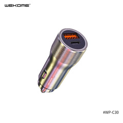 WK WP-C30 FLASH SERIES PD 20W A+C SUPER FAST CAR CHARGER (USB-1/PD-1), 20W Car Charger, PD Car Charger, Super Fast Car Charger