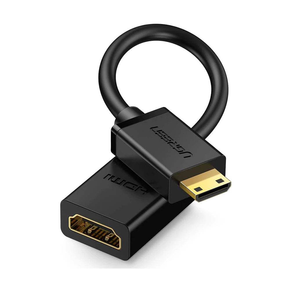 Ugreen Mini HDMI Male to HDMI Female Adapter Cable (4K@60Hz) (22cm)