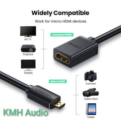 Ugreen Mini HDMI Male to HDMI Female Adapter Cable (4K@60Hz) (22cm)