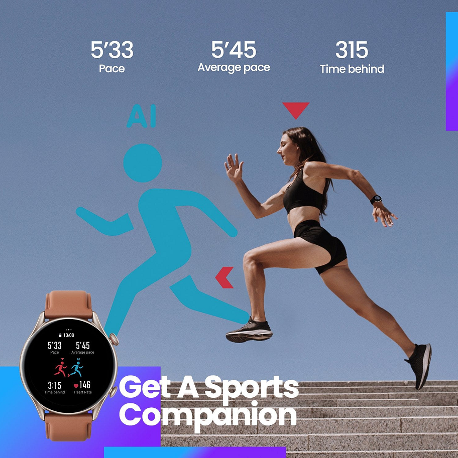 AMAZFIT GTR 3 PRO SMART WATCH-Brown
