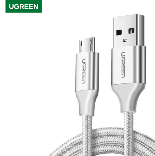 Ugreen US290 Micro USB 2.0 Nylom Braid Metal Cable 1M - Black