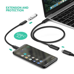 UGREEN US353 USB-C/M TO USB-C/F GEN2 5A EXTENSION CABLE (1M)(5A), USB-C/M TO USB-C/F Extension, USB-C/M TO USB-C/F 5A Extension Cable